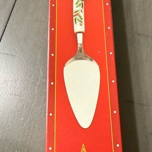 All the Trimmings Holiday Cake Server with Festive Handle